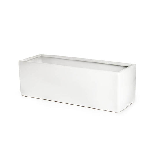Ceramic Bondi Rectangle Trough White (36x12x12cmH)