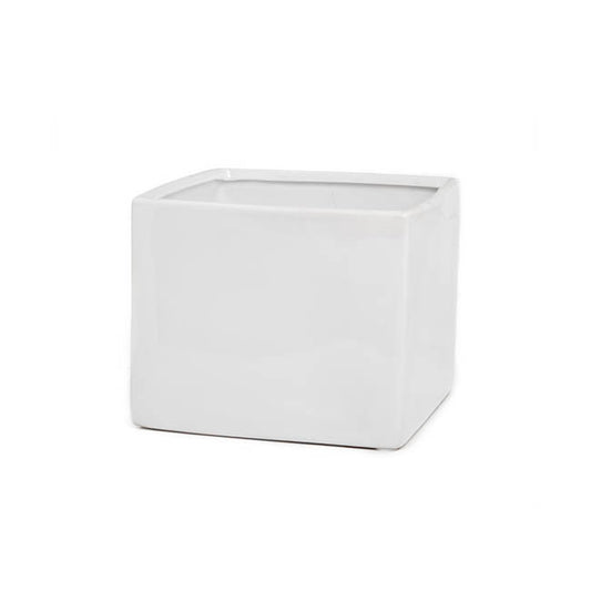 Ceramic Bondi Cube White (18x18x14cmH)