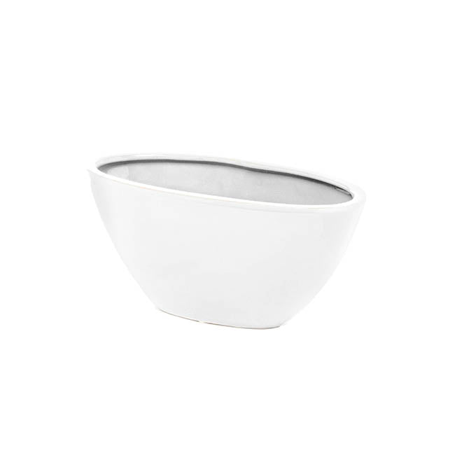 Ceramic Bondi Bowl Ship (26.5x13x13cmH) White