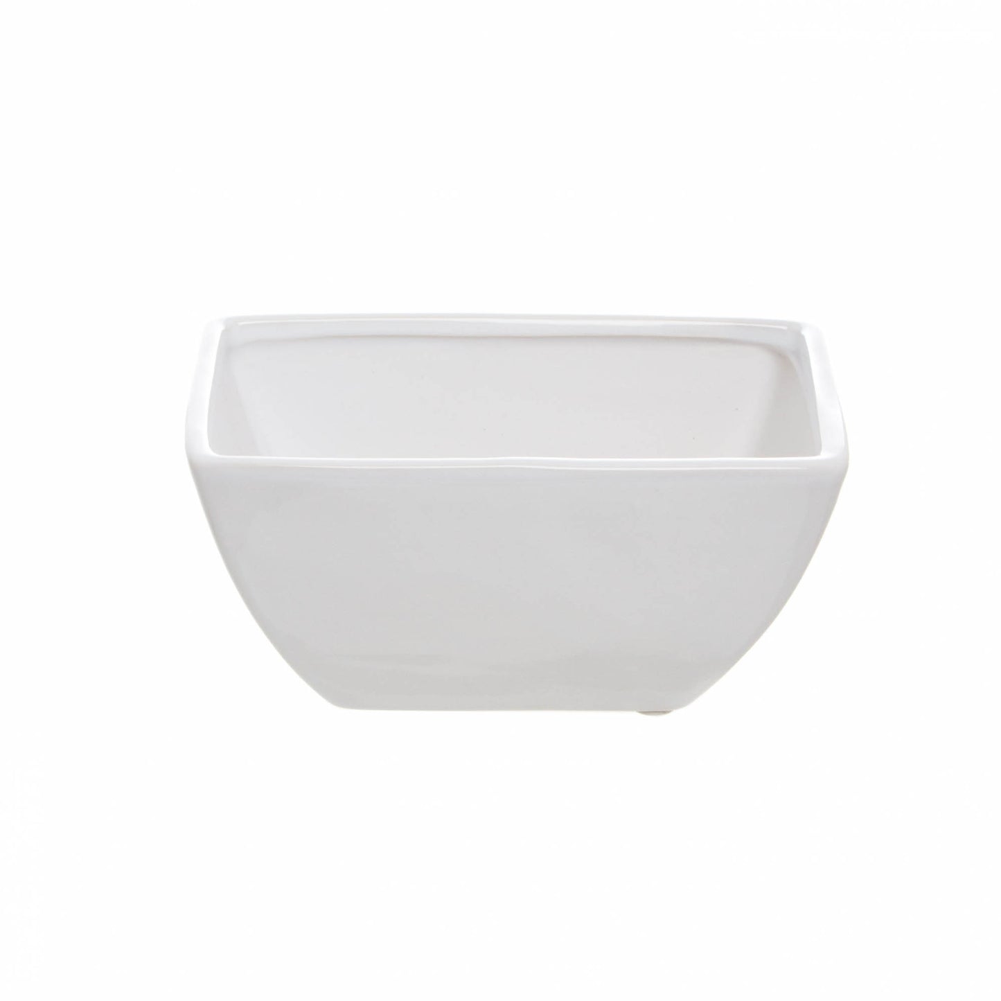 Ceramic Flora Taper Rectangle Pot 18x12x9cmH White