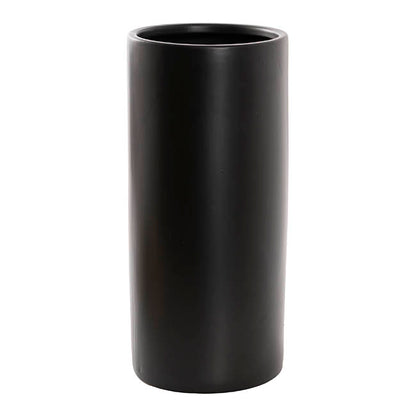 Ceramic Bondi Cylinder Vase Matte Black (18Dx40cmH)