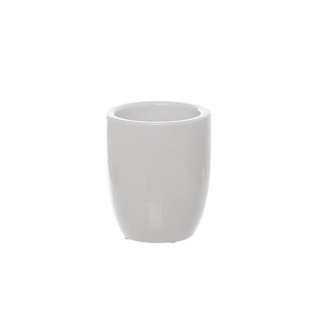 Ceramic Orchid Pot Small White (9.5cmDx11cmH)