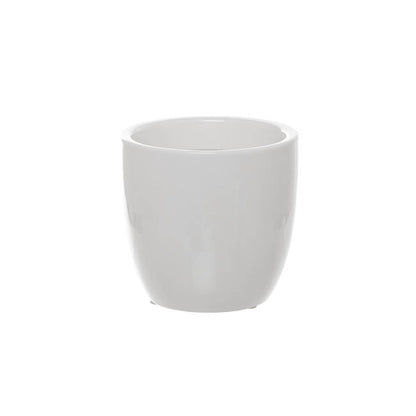 Ceramic Orchid Pot Medium White (14cmDx13.5cmH)