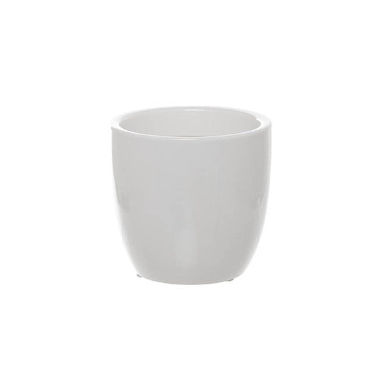 Ceramic Orchid Pot Medium White (14cmDx13.5cmH)