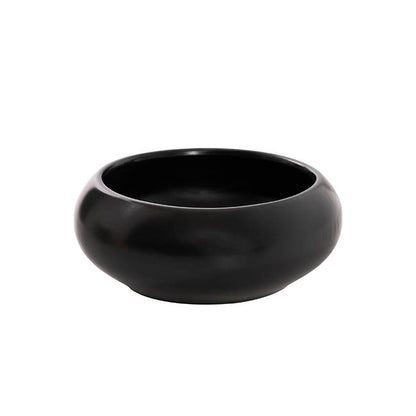 Ceramic Modern Bowl Medium Matte Black (21.8Dx8.5cmH)