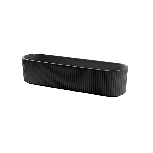 Ceramic Trough Large Matte Black (30.8x7.7Dx7.3cmH)