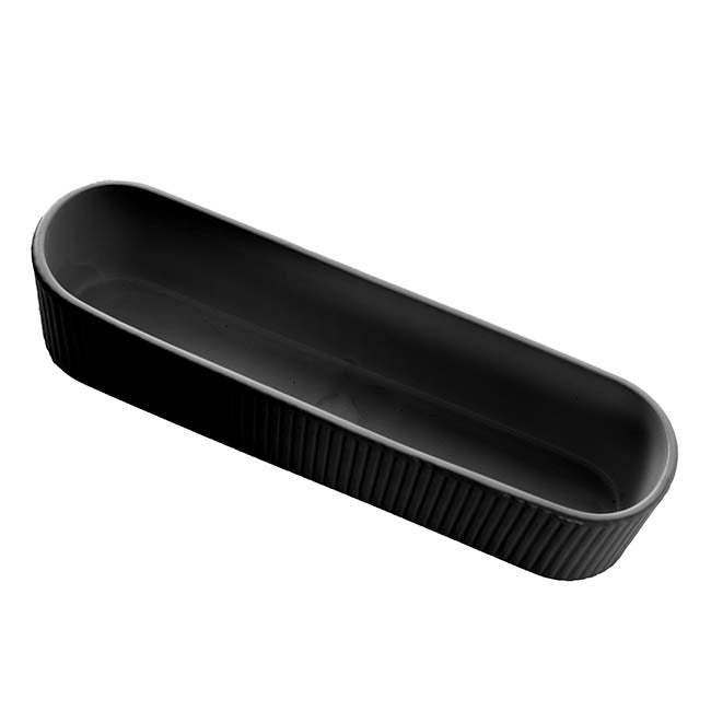 Ceramic Trough Large Matte Black (30.8x7.7Dx7.3cmH)