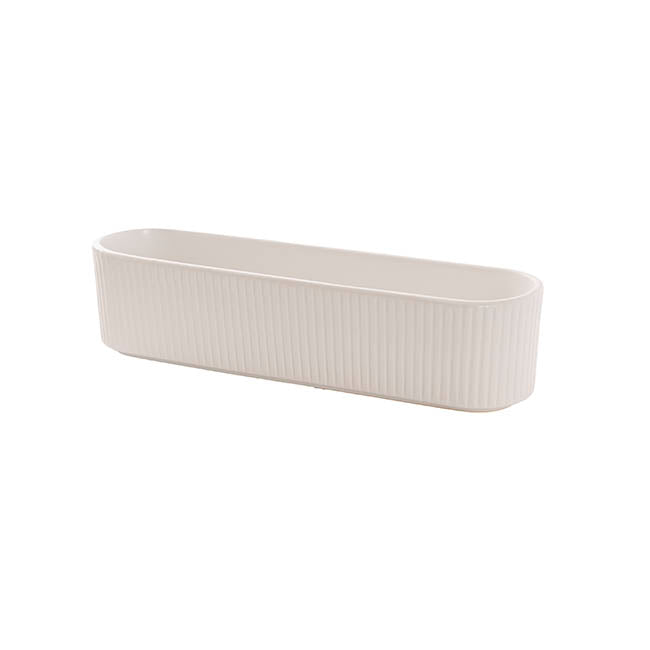 Ceramic Trough Large Matte White (30.8x7.7Dx7.3cmH)