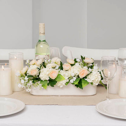 Ceramic Trough Large Matte White (30.8x7.7Dx7.3cmH)