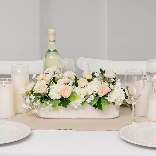 Ceramic Trough Large Matte White (30.8x7.7Dx7.3cmH)