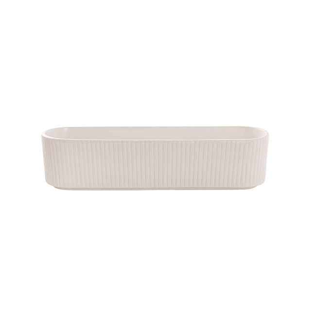 Ceramic Trough Large Matte White (30.8x7.7Dx7.3cmH)