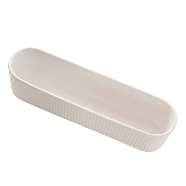 Ceramic Trough Large Matte White (30.8x7.7Dx7.3cmH)