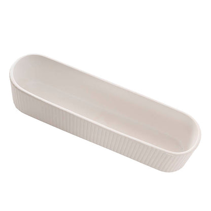 Ceramic Trough Large Matte White (30.8x7.7Dx7.3cmH)