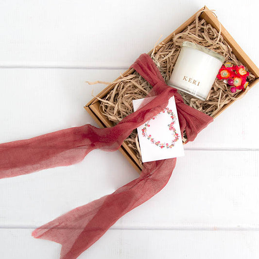 Ribbon with Wooden Spool Faux Silk Frayed Burgundy (80mmx5m)