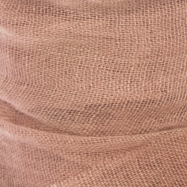 Ribbon with Wooden Spool Faux Silk Frayed Pink (80mmx5m)