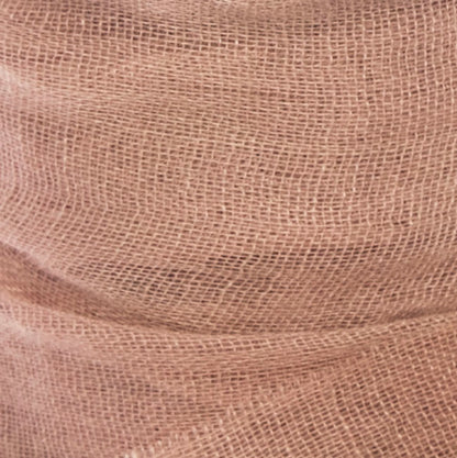 Ribbon with Wooden Spool Faux Silk Frayed Pink (80mmx5m)