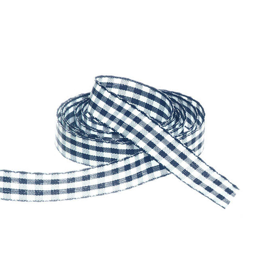 Ribbon Gingham Navy (15mmx20m)