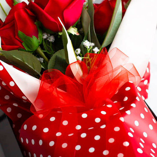 Bulk Organza Ribbon Cut Edge Red (25mmx100m)