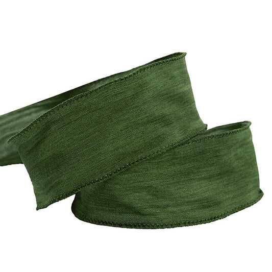 Ribbon Rustic Linen Wire Edge Brunswick Green (60mmx20m)