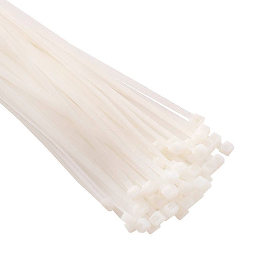 Heavy Duty Cable Ties 3.6mm x 20cm White (Pack 100)
