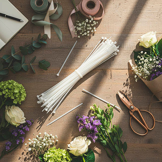 Heavy Duty Cable Ties 3.6mm x 20cm White (Pack 100)