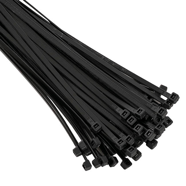 Heavy Duty Cable Ties 4.8mm x 25cm Black (Pack 100)