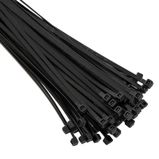 Heavy Duty Cable Ties 4.8mm x 25cm Black (Pack 100)