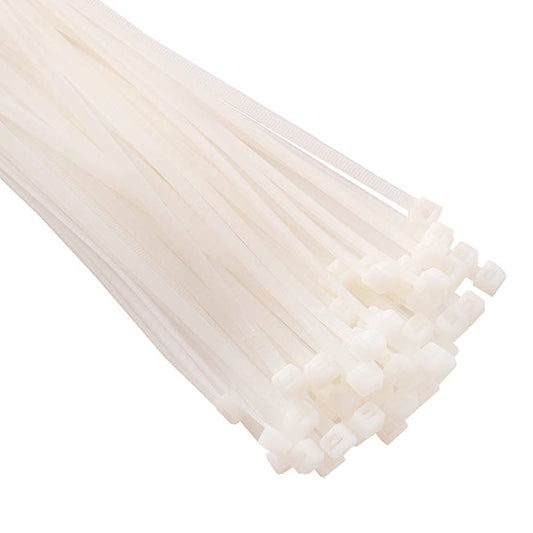 Heavy Duty Cable Ties 4.8mm x 30cm White (Pack 100)