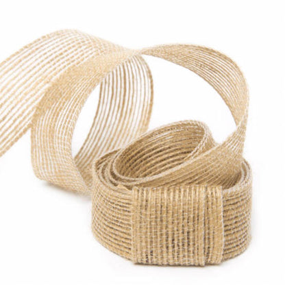 Natural Fiber Jute Ribbon Natural (25mmx10m)
