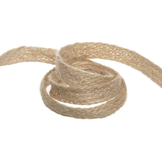 Natural Jute Twill Ribbon Natural (10mmx10m)