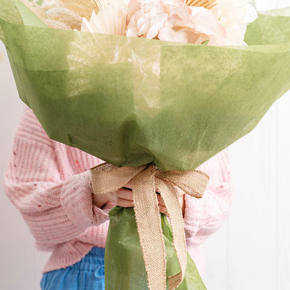 Natural Jute Ribbon Sewn Edge Natural (40mmx10m)