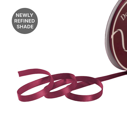 Ribbon Satin Deluxe Double Faced Burgundy (6mmx91m)