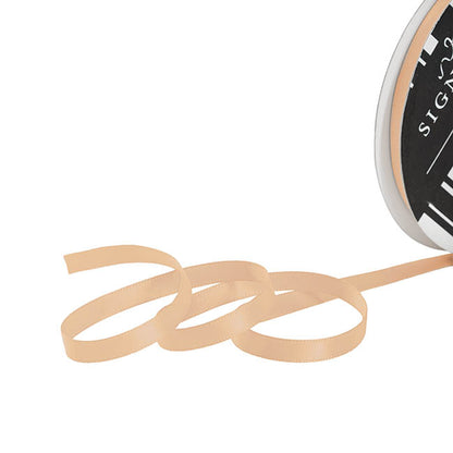 Ribbon Satin Deluxe Double Faced Champagne (6mmx25m)