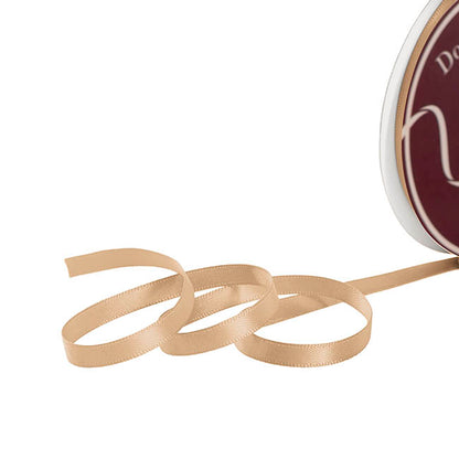 Ribbon Satin Deluxe Double Faced Milk Coffee (6mmx91m)