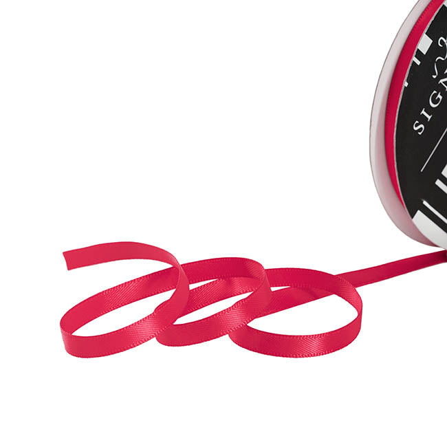 Ribbon Satin Deluxe Double Faced Hot Pink (6mmx25m)