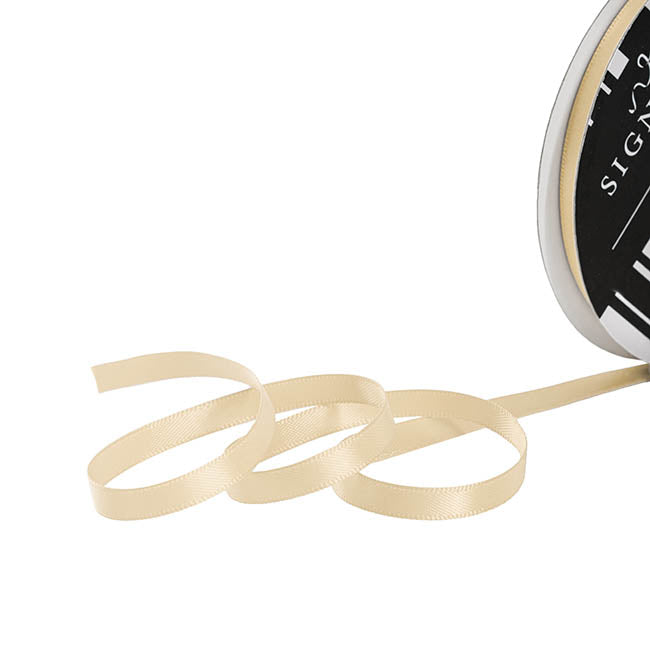 Ribbon Satin Deluxe Double Faced Ivory (6mmx25m)