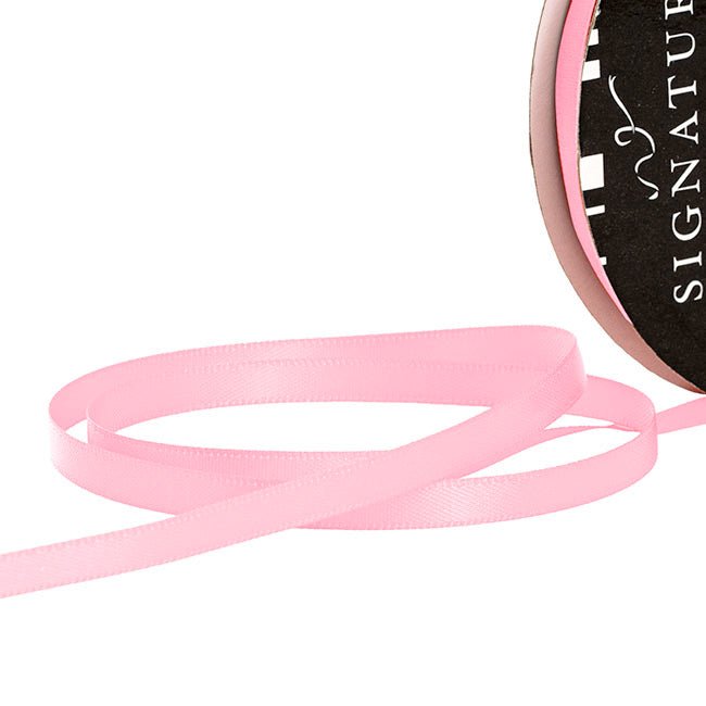 Ribbon Satin Deluxe Double Faced Mid Pink (6mmx25m)