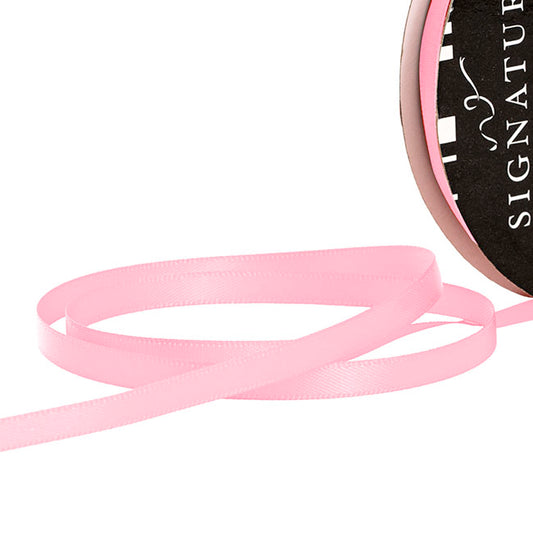 Ribbon Satin Deluxe Double Faced Mid Pink (6mmx25m)