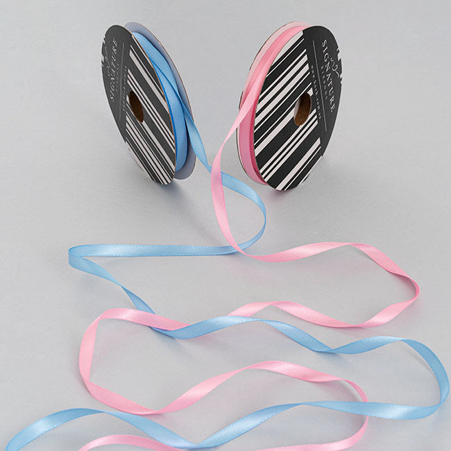 Ribbon Satin Deluxe Double Faced Mid Pink (6mmx25m)