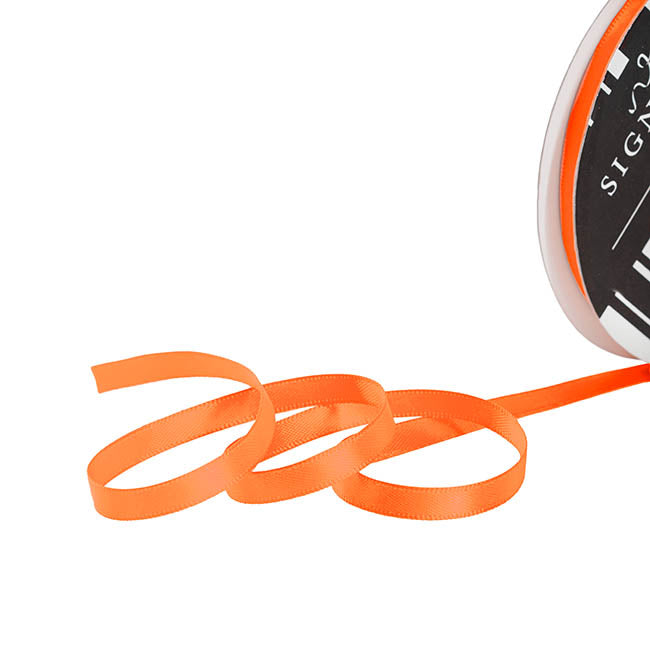 Ribbon Satin Deluxe Double Faced Orange (6mmx25m)