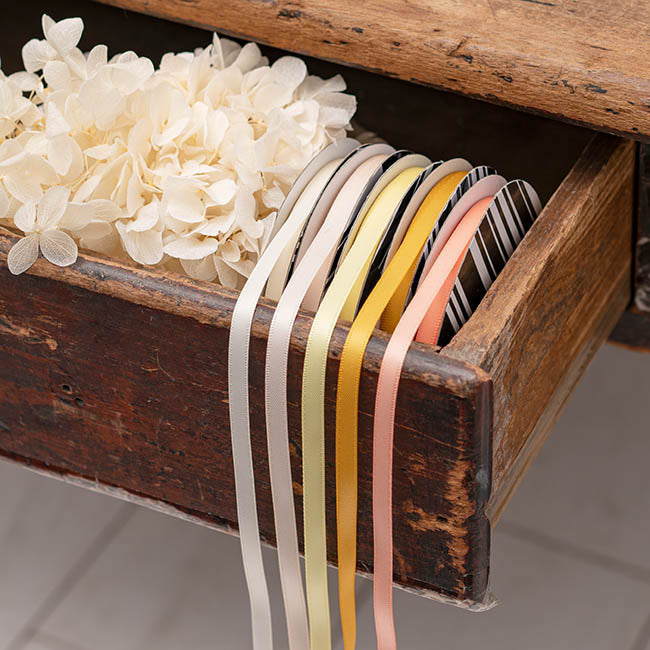 Ribbon Satin Deluxe Double Faced Peach (6mmx25m)