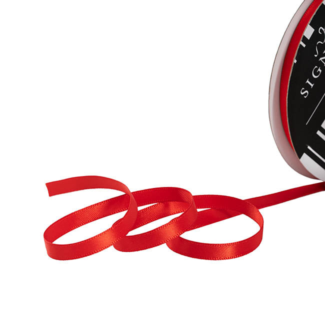 Ribbon Satin Deluxe Double Faced Red (6mmx25m)