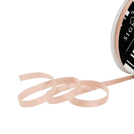 Ribbon Satin Deluxe Double Faced Rose Gold (6mmx25m)