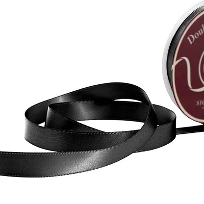 Ribbon Satin Deluxe Double Faced Black (15mmx25m)