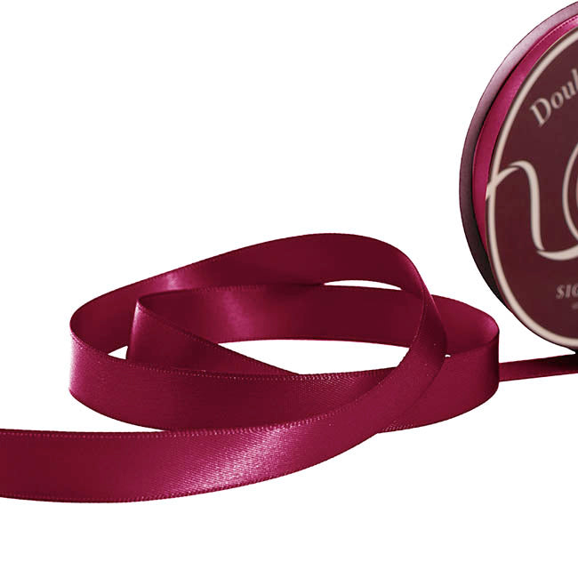 Ribbon Satin Deluxe Double Faced Burgundy (15mmx30m)