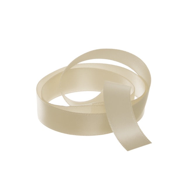 Ribbon Satin Deluxe Double Faced Champagne (15mmx25m)
