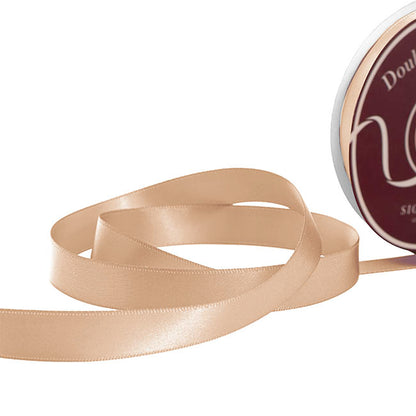 Ribbon Satin Deluxe Double Faced Milk Coffee (15mmx30m)