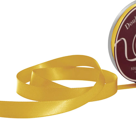 Ribbon Satin Deluxe Double Faced Traditional Gold (15mmx30m)