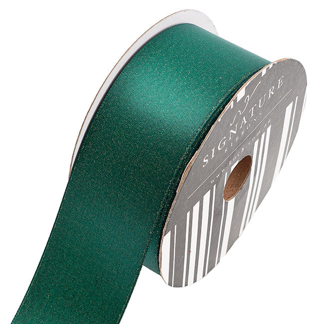 Ribbon Double Face Satin Shimmer Forest Green (38mmx20m)