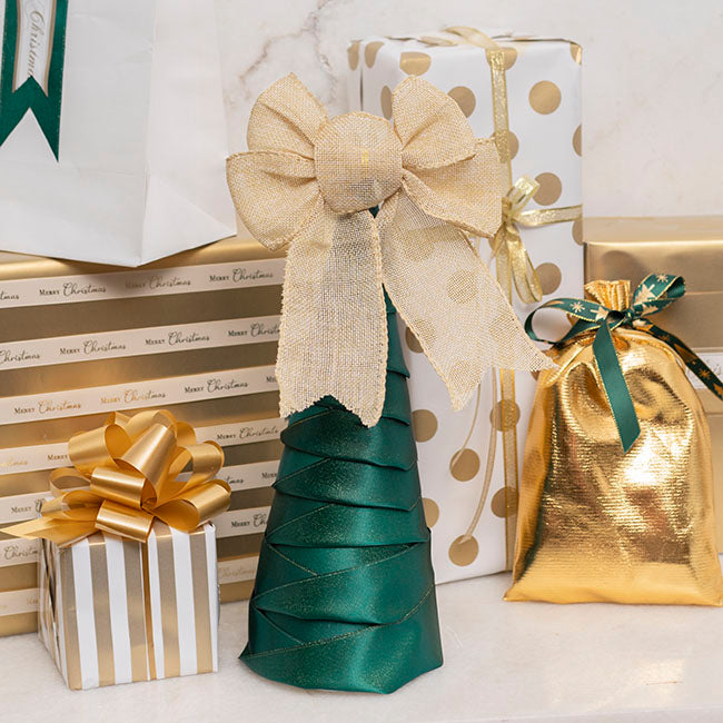 Ribbon Double Face Satin Shimmer Forest Green (38mmx20m)